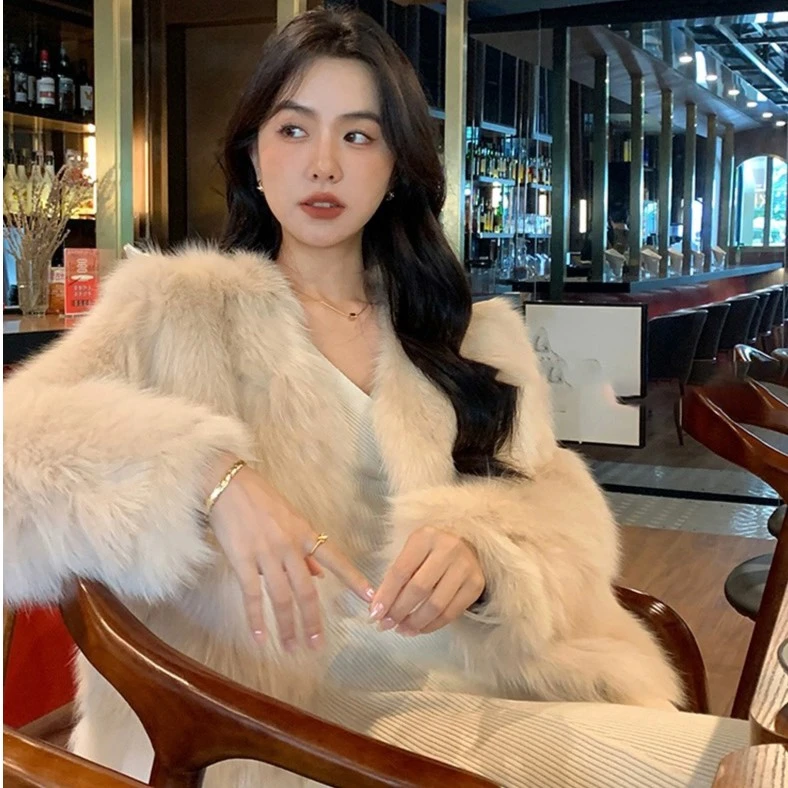 2025秋冬新款棉衣棉服短款环保毛毛外套毛毛绒外套女