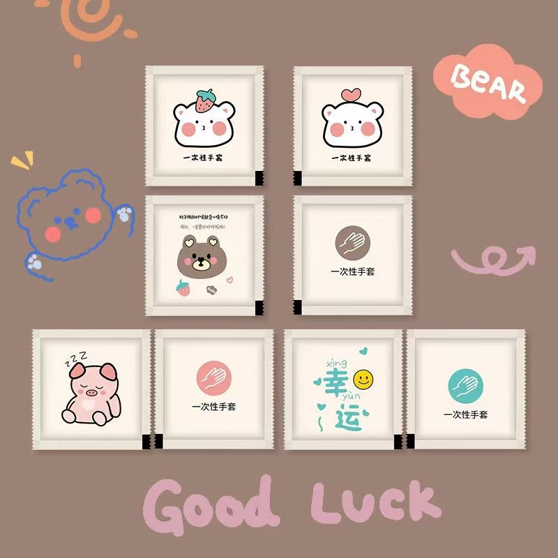 一次性手套独立包装食品级pe吃小龙虾专用加厚商用外卖餐饮家用