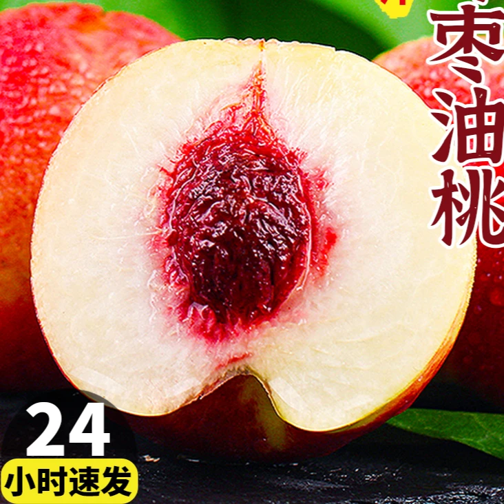 1斤枣味小果油桃新鲜珍珠枣油桃红皮纯脆甜小桃子当季鲜果蜜桃