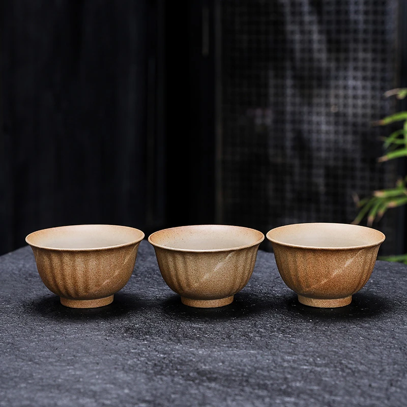 围炉煮茶杯子复古材烧杯大号主人杯纯手工陶瓷罐罐壶杯子中式创意