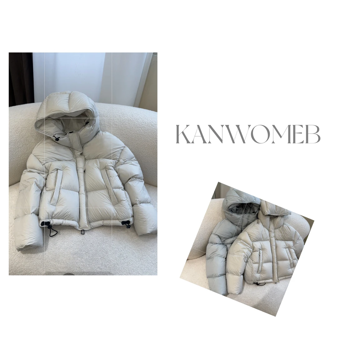 【媚儿推荐】90白鸭绒连帽短款加厚面包服