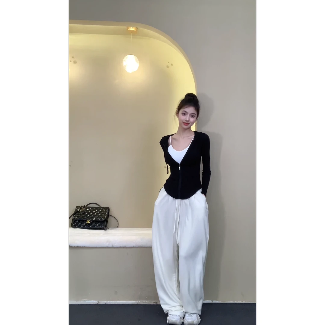连帽防晒衣外套女装春季灰色辣妹小开衫薄款收腰显瘦长袖短款上衣
