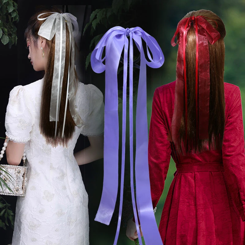 remote love/远方情原创蝴蝶结飘带发绳超仙发饰T1265