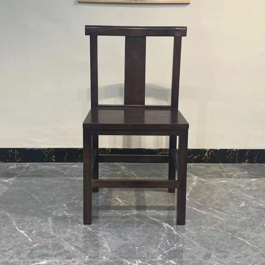 发财椅胡桃木新中式餐椅茶椅实木椅书椅背椅家用书桌椅古典禅意
