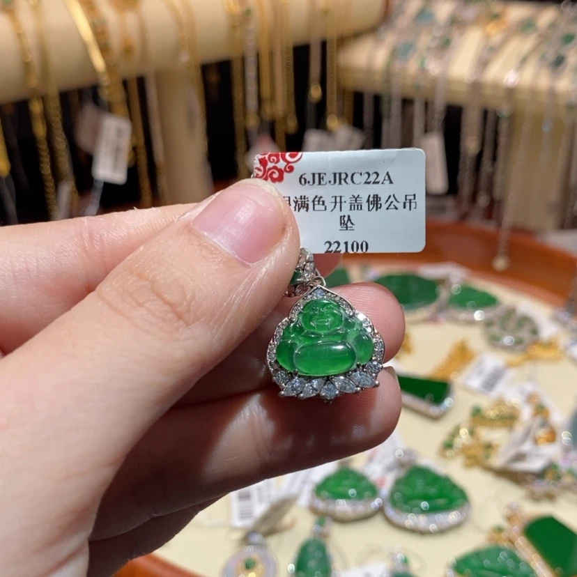 【闪购商品】翡翠耳饰银S925镶嵌22100