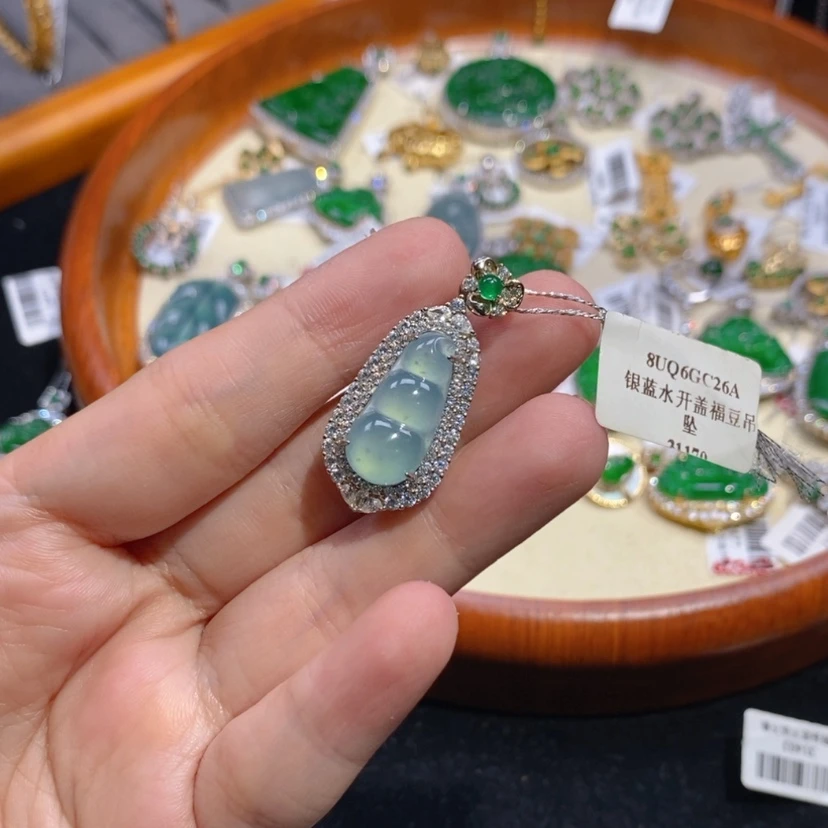 【闪购商品】翡翠颈饰银S925镶嵌31170