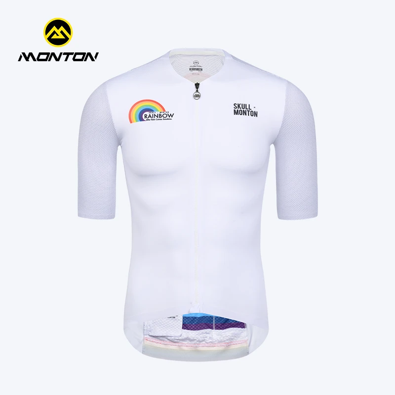 Monton脉腾男款短袖骑行服Rainbow