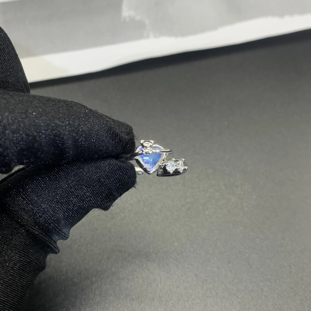 铜合金戒指 GP441 气质紫色轻奢开口百搭戒指