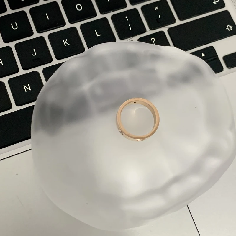 钛钢戒指 直播专用玫瑰金色卡戒指