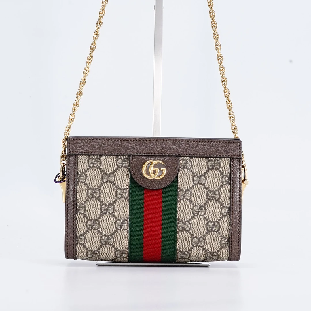 95新 GUCCI/古驰 ophidia链条包mini/BG22011473