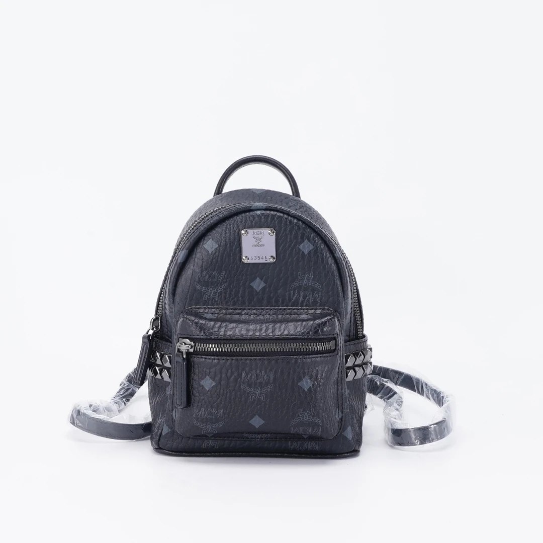 95新 MCM [MCM专场]桔夕奢侈品精选/双肩包mini 黑色/BG22005844