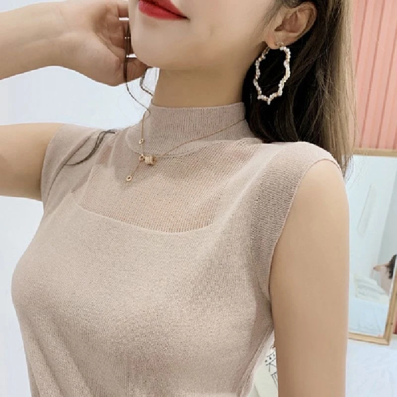 针织小吊带背心女夏修身外穿无袖打底衫网红西装内搭ins超火上衣
