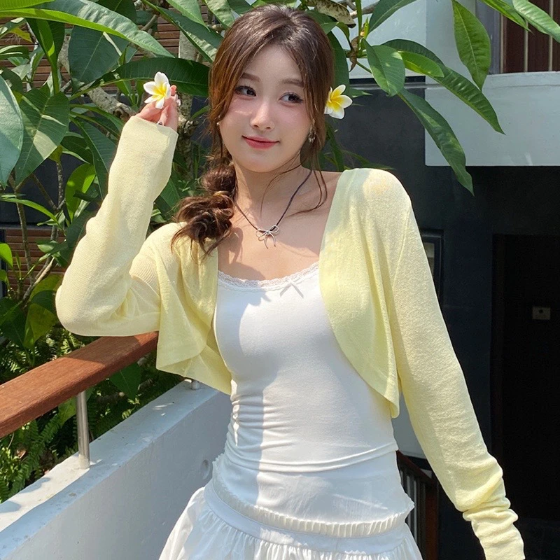 披肩外搭女2025新款夏季薄款遮阳罩衫吊带裙外套高级感纯色上衣