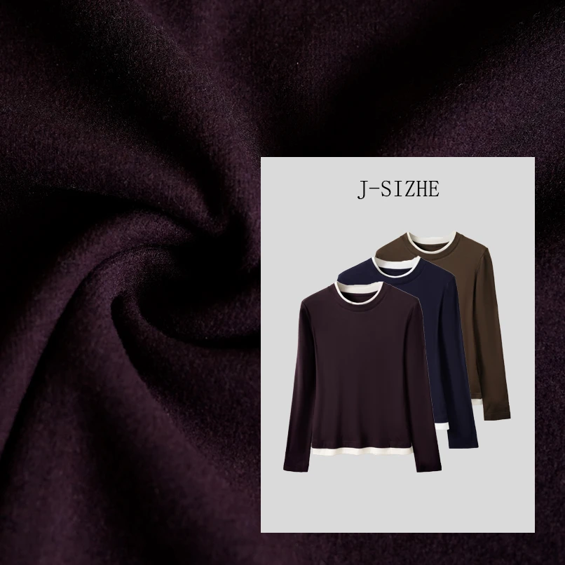 【默契】加绒保暖时髦穿搭打底衫2025百搭修身假两件显瘦上衣女