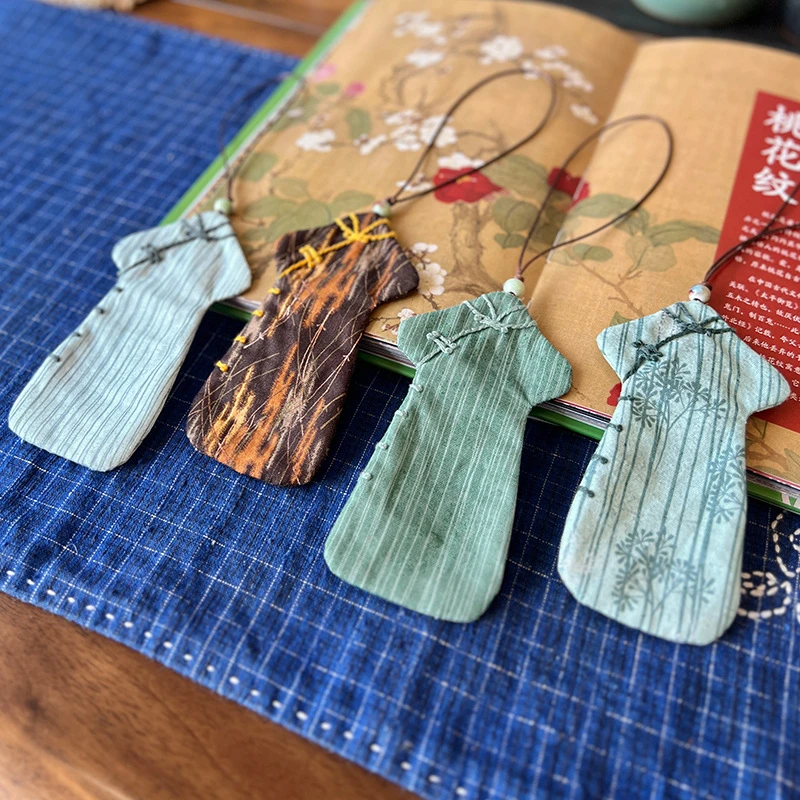 旗袍刺绣书签diy材料包自绣手工制作礼物长形古风中国风学生绣花