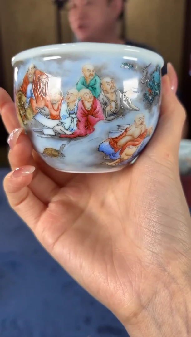 【闪购商品】杯成窑         青白瓷粉彩