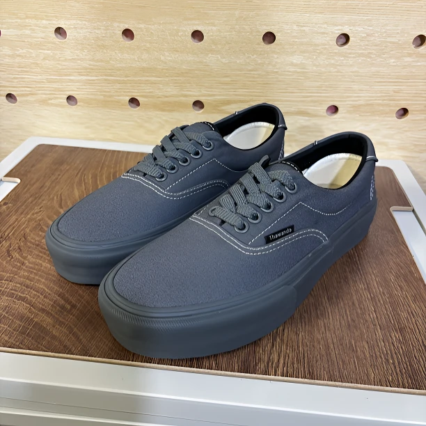 Thawanda断码浮力男女同款纯色系灰色厚底休闲百搭低帮硫化板鞋