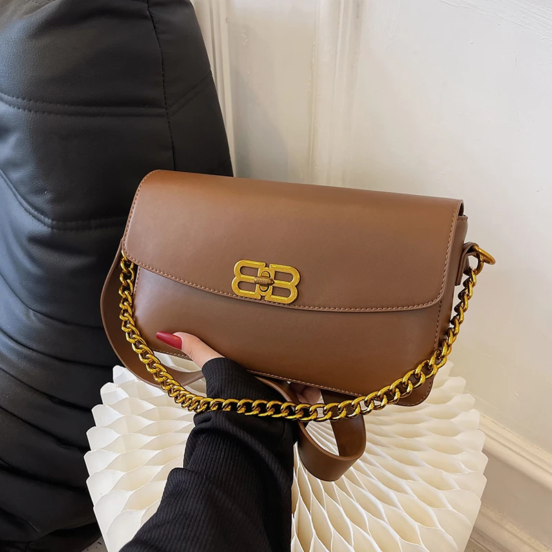 高级感洋气腋下包包女新款网红爆款链条小方包小众休闲单肩包6033