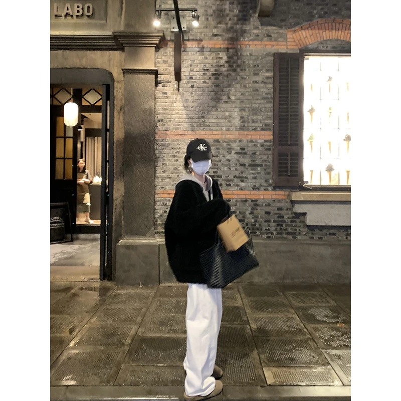 大小姐77秋冬博主感老钱松弛感抽绳天丝棉亚麻松紧腰休闲裤长裤女