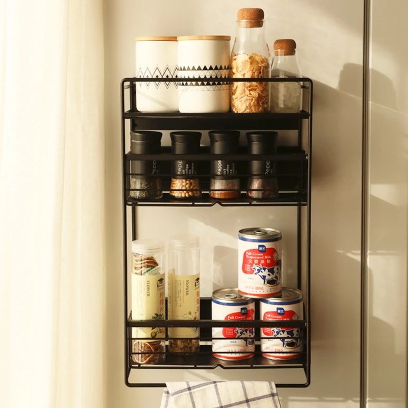 洗衣机侧边壁挂可抽拉置物架家用夹缝冰箱架洗衣液洗衣粉收纳架