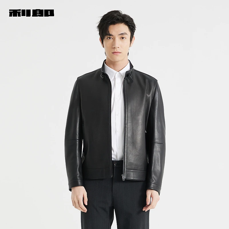 【商场同款】利郎 真皮皮衣男士休闲立领2024秋季外套24QZP0011Y