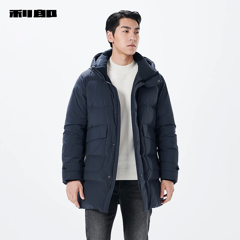 【商场同款】利郎拒水羽绒服男士休闲连帽中长款外套23DRF3111/2Y