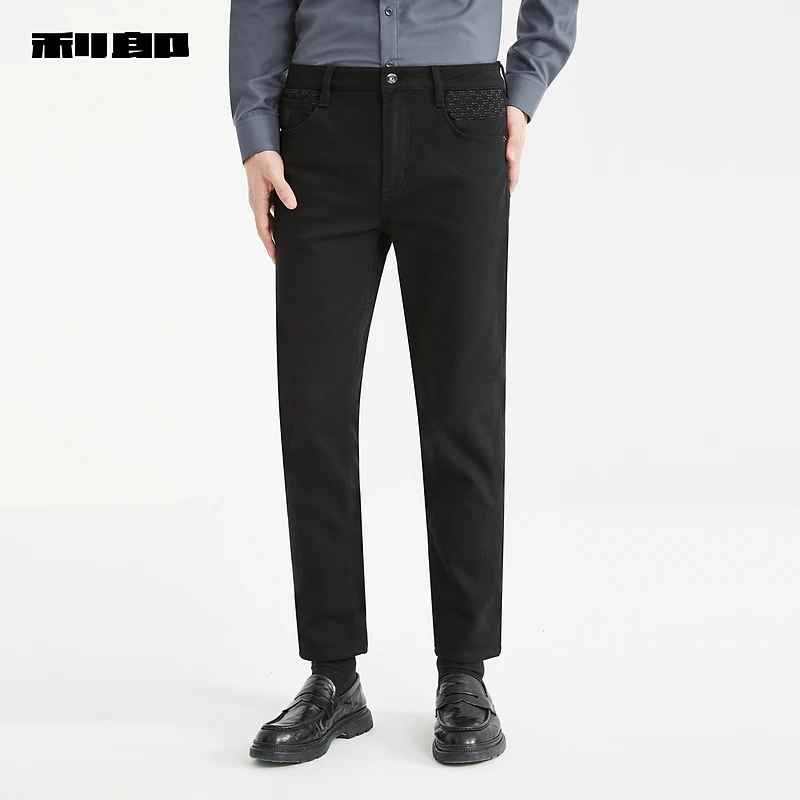 【商场同款】利郎官方 牛仔裤男士2024冬季新款裤子男24DNZ11201