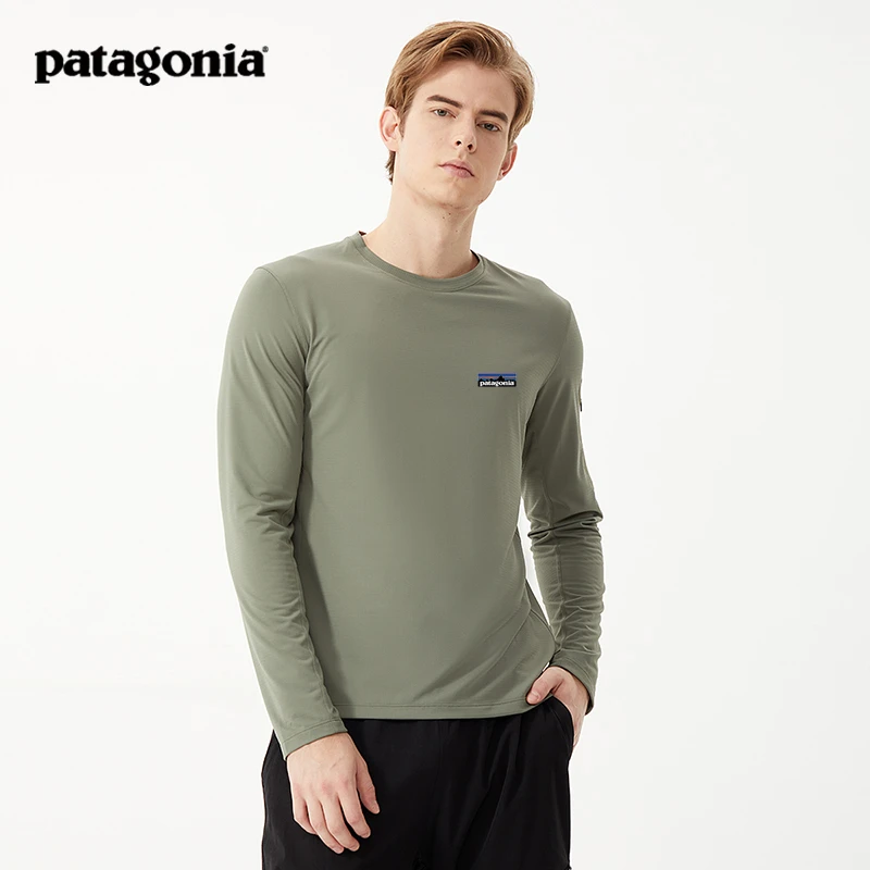 巴塔哥尼亚（Patagonia）男士户外运动潮牌初秋速干长T恤