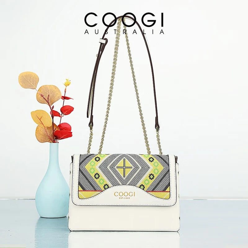 COOGI女士时尚斜挎包复古高级经典女包牛皮轻奢单肩包 C335218702