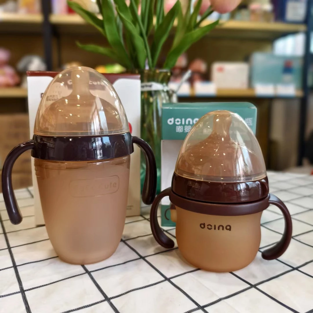 新生儿软奶瓶断奶奶瓶婴幼儿硅胶材质防摔防胀气奶瓶新疆包邮