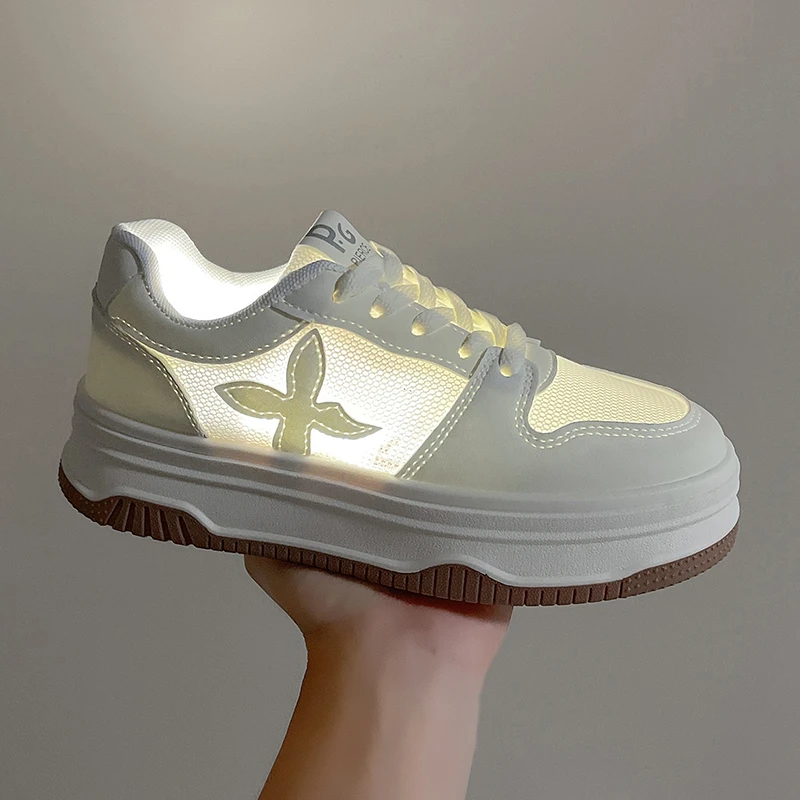 网面小白鞋女配裙子2024新款秋夏季热销网鞋透气薄款鞋子厚底板鞋