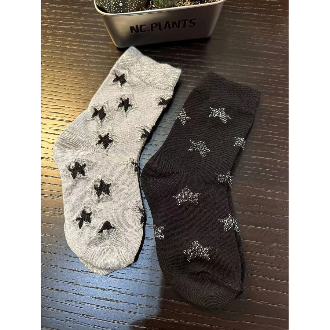 大金定制秋季新款儿童袜宝宝弹力满印星星儿童棉袜