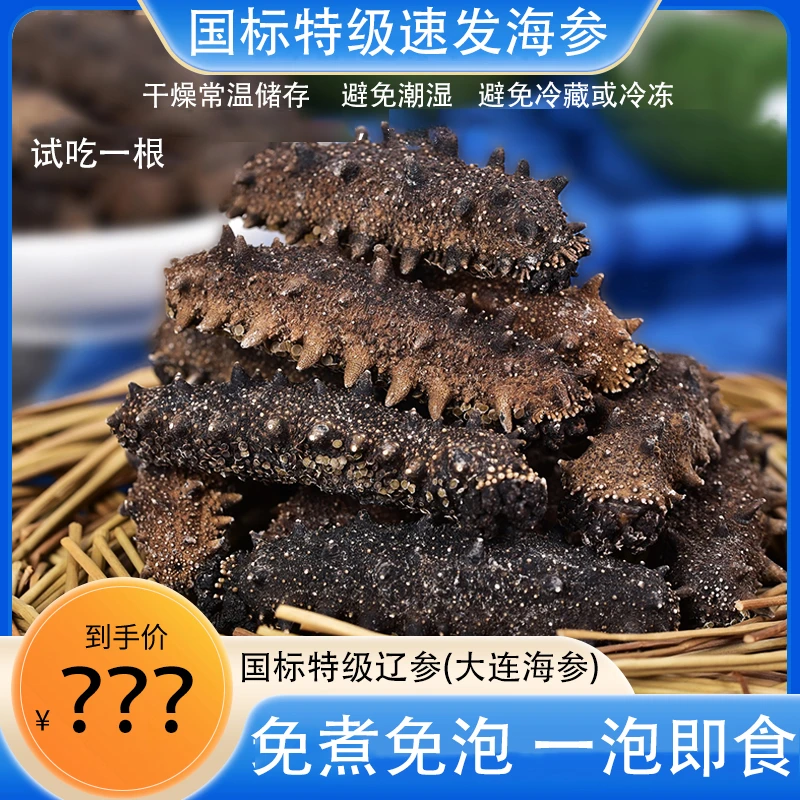 【国标特级】辽参大连底播干海参（不蒸！不煮！纯净水直接泡发即可）f1