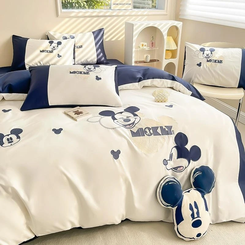 卡通儿童A类母婴级140支全棉四件套纯棉床笠儿童床上用品三件套