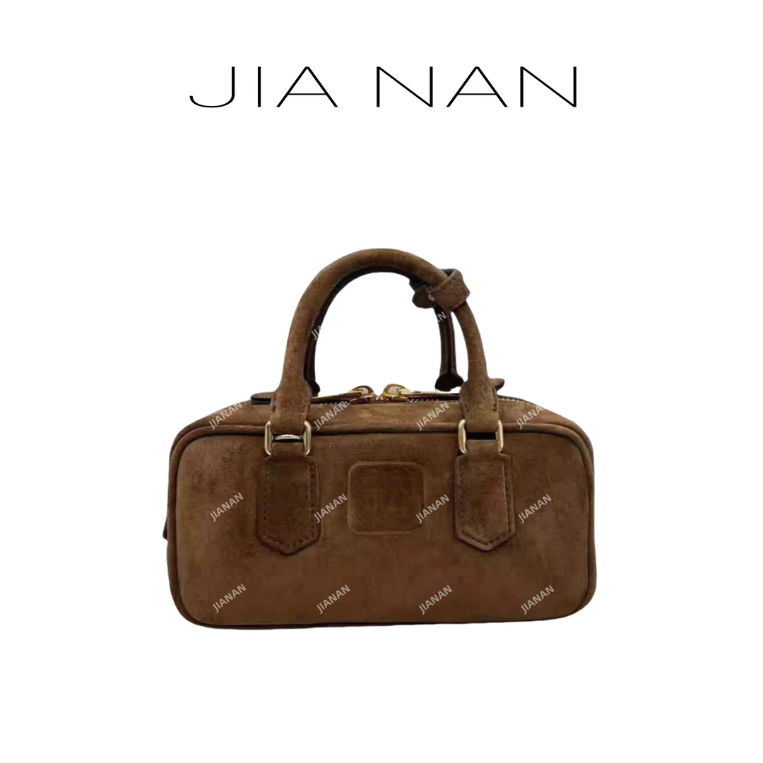 成人棕色重工斜跨手提单肩包5041