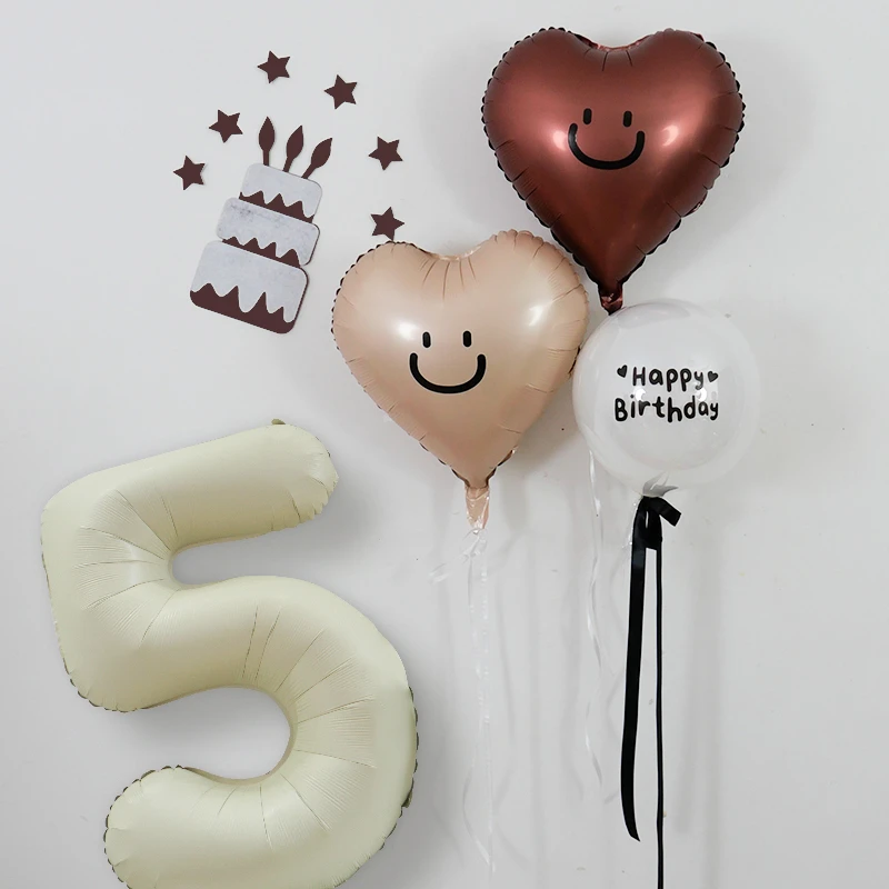 ins风生日数字气球宝宝儿童蛋糕场景家里布置男女孩2周岁拍照道具