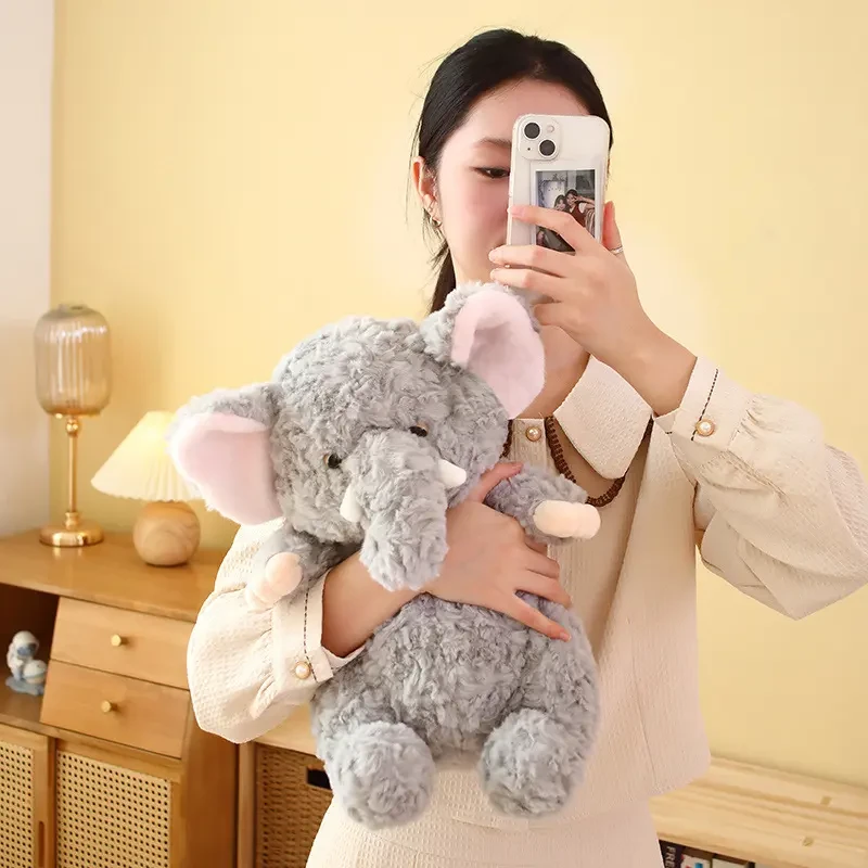 可爱懒懒动物公仔呆萌大象玩偶毛绒玩具柔软舒适狐狸粉猪生日礼物