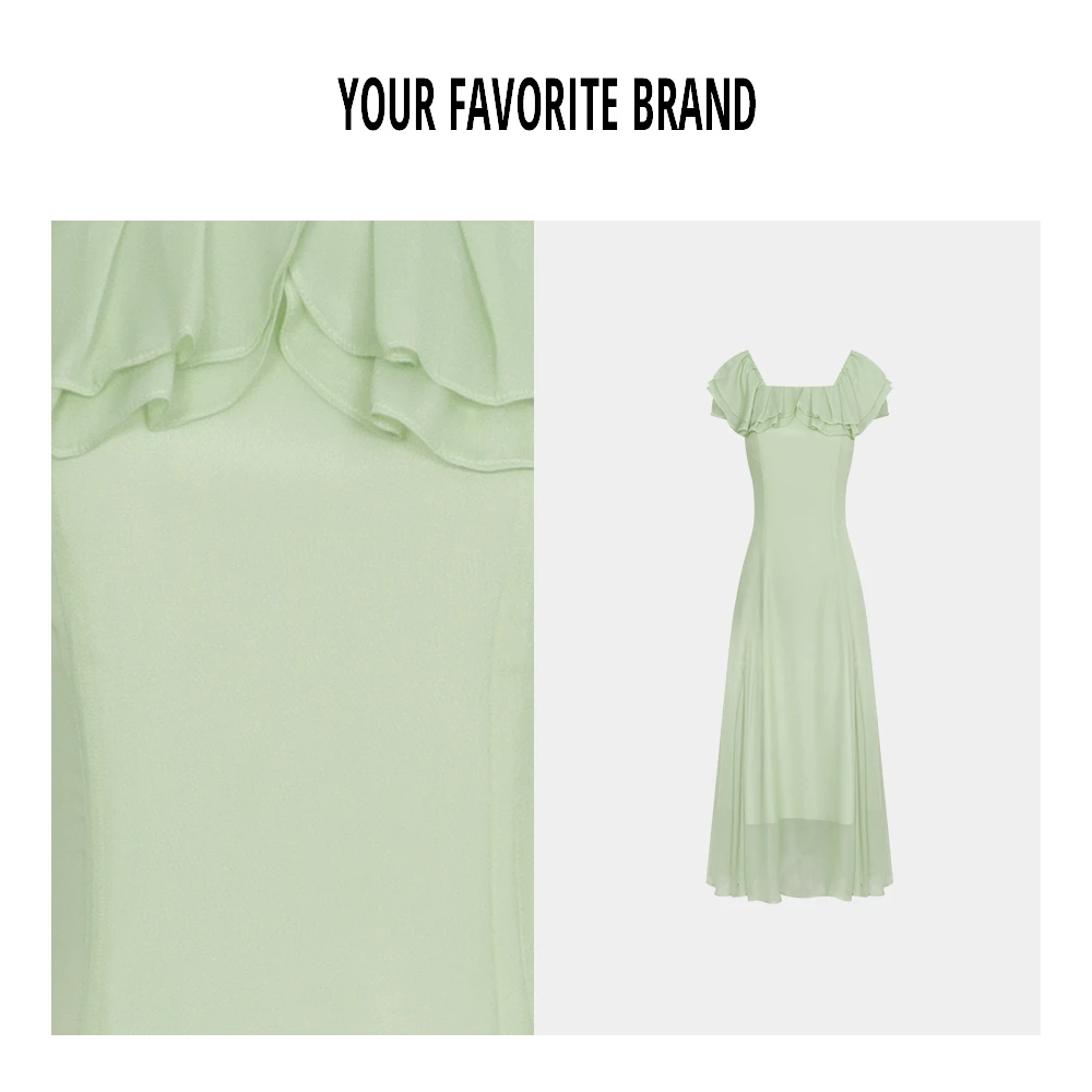 清仓专属【薄荷】长款连衣裙显瘦气质时尚收腰夏季连衣裙B2D243205