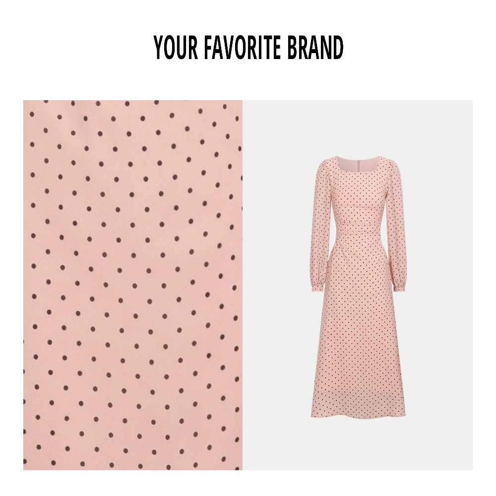 蔷薇恋人清仓专属粉底波点连衣裙B2D345259