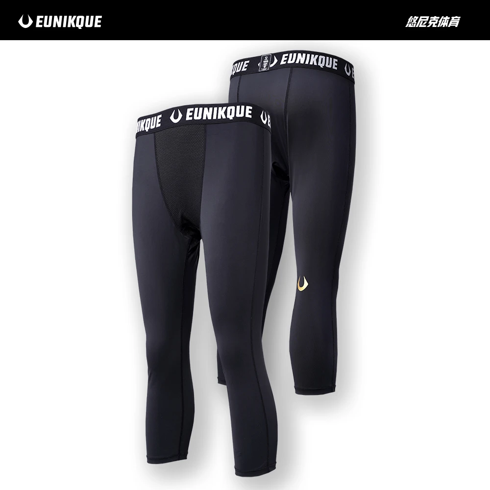 EUNIKQUE/悠尼克 7分紧身裤 蛛网科技高弹力速干篮球打底运动