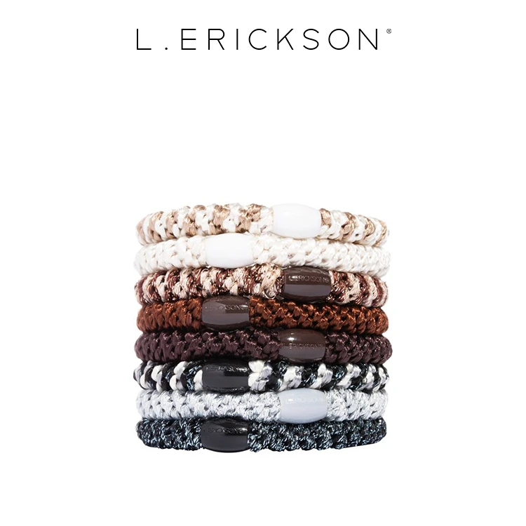 莱丽克森高弹力发绳舒适发圈8根简约时尚气质百搭不扯发头绳DB