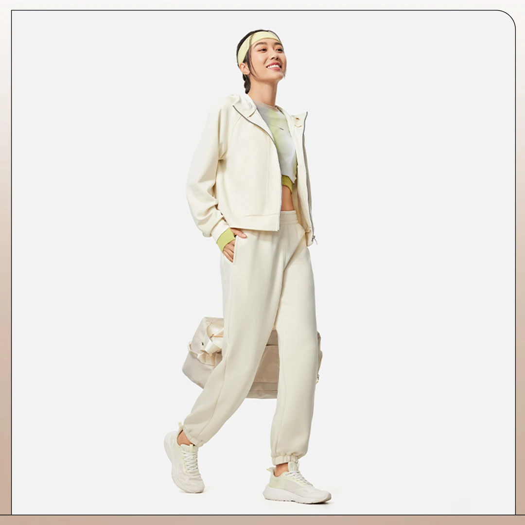 【2024新品】李宁健身系列女子宽松开衫连帽卫衣AWDU148