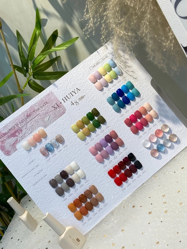 茗伊希绘雅48色纯色带透甲油胶全套开店用新款春夏2025美甲店爆款