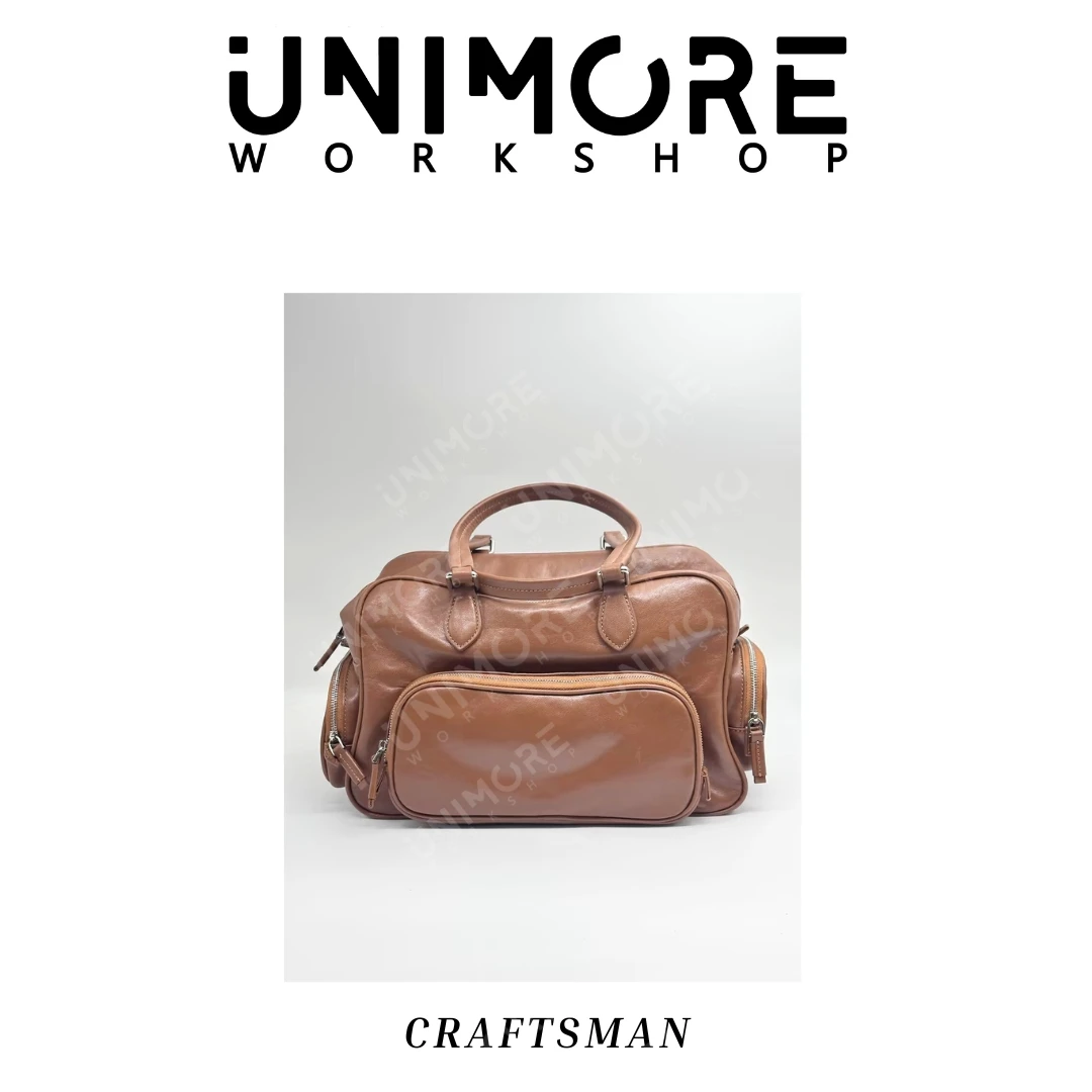 【卷毛定制】喵家 机车手提轻奢包 2865-UNIMOREWORK SHOP