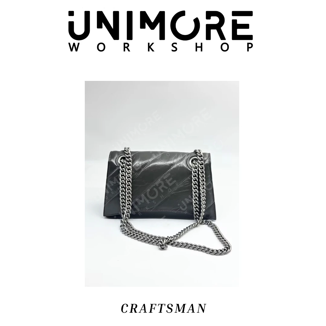 【卷毛定制】B&L 深灰银扣沙漏时尚气质包-UNIMOREWORK SHOP