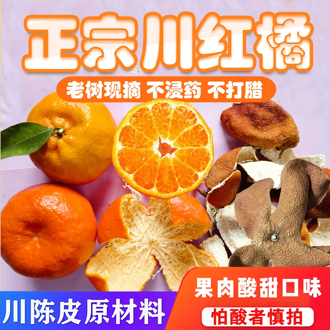 正宗川红橘-川陈皮原料-陈允斌老树古红桔大红袍农家现摘重庆万州