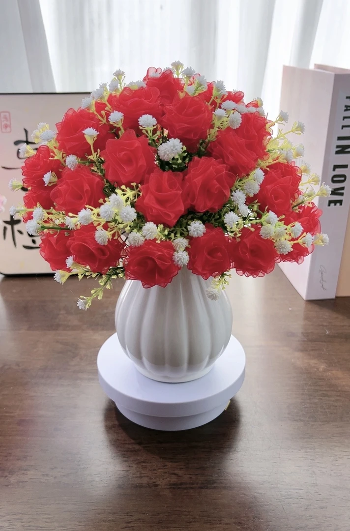 墨墨手工成品雪纱玫瑰 成品看准在拍 （主播发货 一定和主播沟通好