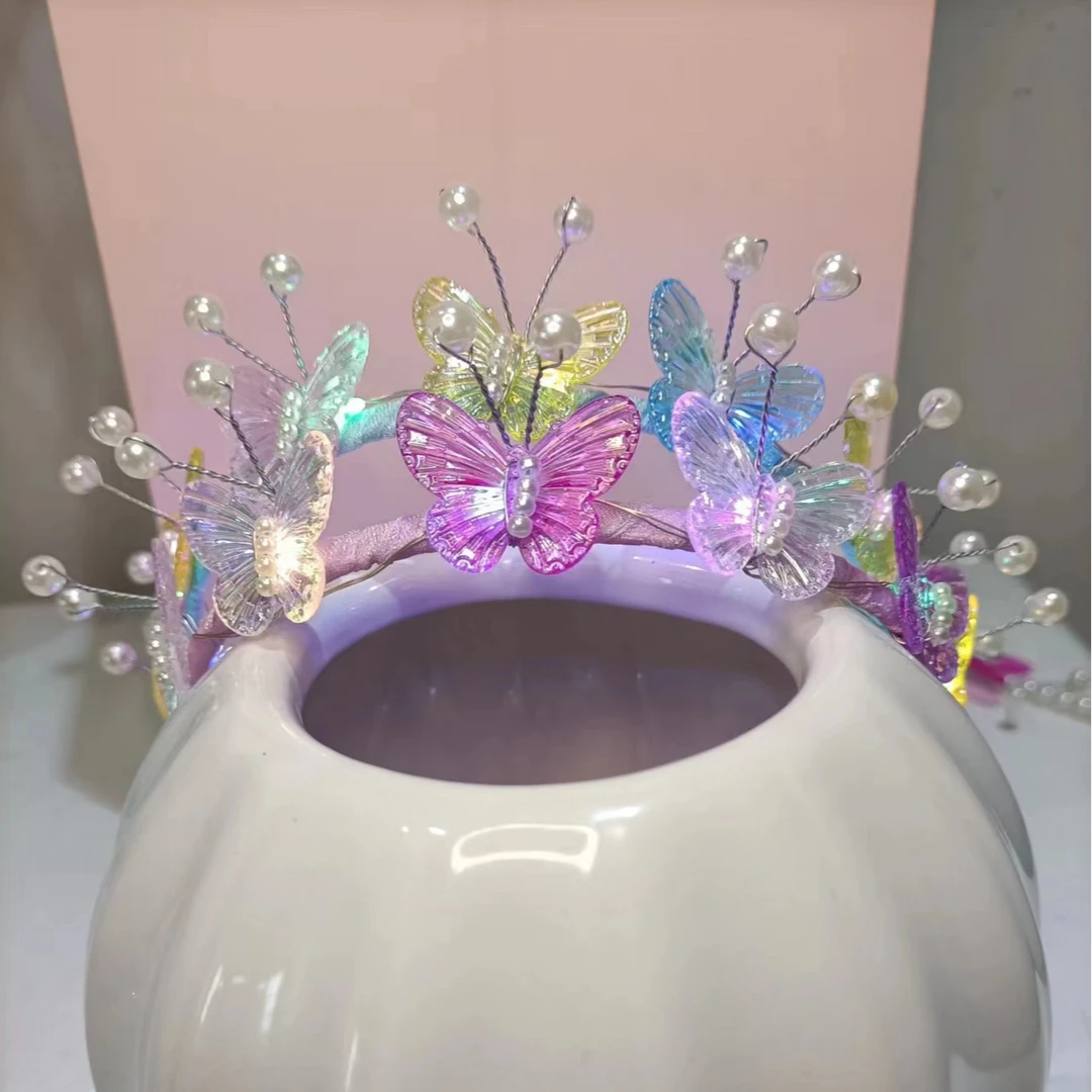 有文精选 升级版炫彩蝴蝶仙子发箍 手工DIY 制作材料包