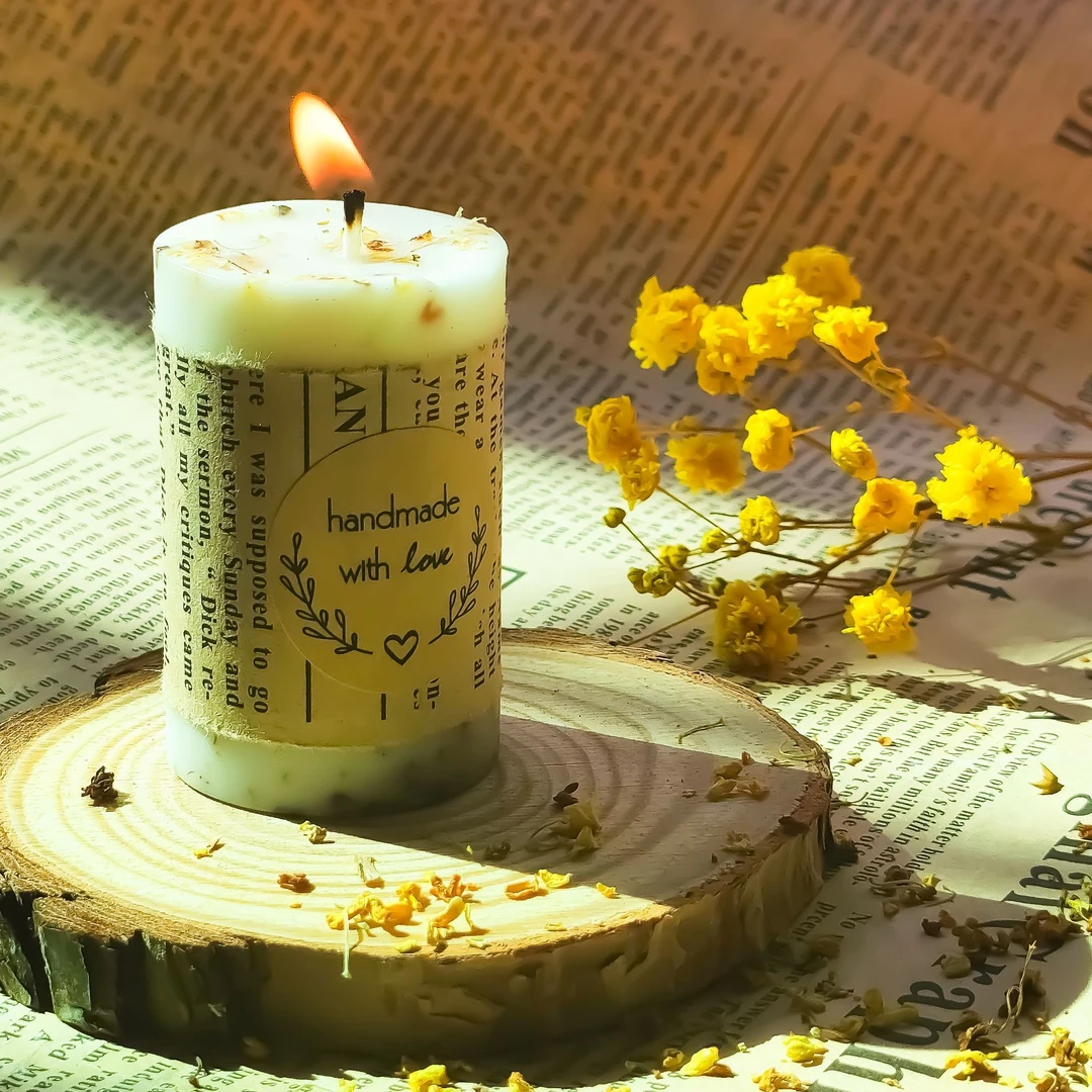 香薰蜡烛桂花筒卧室客厅摆件小众高级除味持久氛围网红造型香薰