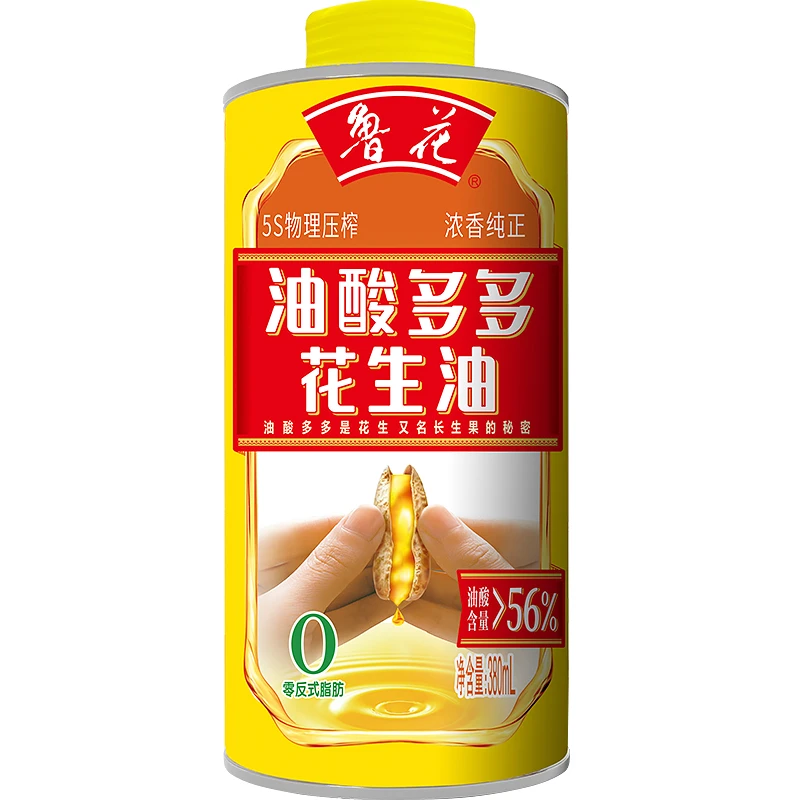 鲁花油酸多多花生油380ml*1 食用油 粮油高油酸健康油营养纯正